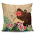 Hawaiian Hula Girl And Hibiscus Polynesian Pillow Covers - AH Pillow Covers Black - Polynesian Pride