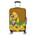 Hawaiian Hula Girl Monstera Hibiscus Polynesian Luggage Covers - AH Black - Polynesian Pride