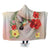 Hawaiian Hummingbirds Hibiscus Polynesian Hooded Blanket - AH Hooded Blanket White - Polynesian Pride