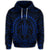 Hawaiian Kakau Honu Arc Polynesian Blue Hoodie - Polynesian Pride