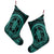 Hawaiian Kakau Honu Arc Polynesian Turquoise Christmas Stocking - AH - Polynesian Pride