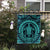 Hawaiian Kakau Honu Arc Polynesian Turquoise Flag - AH - Polynesian Pride