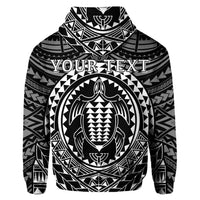 Custom Hawaiian Kakau Honu Arc Polynesian White Hoodie - Polynesian Pride