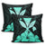 Hawaiian Kanaka Pillow Covers Hibiscus Polynesian Love - Turquoise - AH - Polynesian Pride