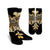 Hawaiian Kanaka Hibiscus Plumeria Mix Polynesian Turtle Crew Socks - AH Crew Socks White - Polynesian Pride
