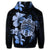 Hawaiian Kanaka Hibiscus Plumeria Mix Polynesian Turtle Hoodie Blue - Polynesian Pride