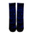 Hawaiian Kanaka Honu Hibiscus Tornando Polynesian Blue Crew Socks - AH - Polynesian Pride
