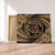 Hawaiian Kanaka Honu Hibiscus Tornando Polynesian Gold Canvas - AH Canvas Poly-cotton - Polynesian Pride