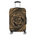 Hawaiian Kanaka Honu Hibiscus Tornando Polynesian Gold Luggage Covers - AH Black - Polynesian Pride