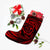 Hawaiian Kanaka Honu Hibiscus Tornando Polynesian Red Christmas Stocking - AH - Polynesian Pride