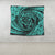 Hawaiian Kanaka Honu Hibiscus Tornando Polynesian Turquoise Tapestry - AH - Polynesian Pride