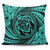 Hawaiian Kanaka Honu Hibiscus Tornando Polynesian Turquoise Pillow Covers - AH Pillow Covers Black - Polynesian Pride