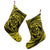 Hawaiian Kanaka Honu Hibiscus Tornando Polynesian Yellow Christmas Stocking - AH - Polynesian Pride