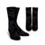 Hawaiian Kanaka Honu Map Hibiscus Globular Polynesian Gray Crew Socks - AH Crew Socks White - Polynesian Pride