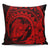 Hawaiian Kanaka Honu Map Hibiscus Globular Polynesian Red Pillow Covers - AH Pillow Covers Black - Polynesian Pride