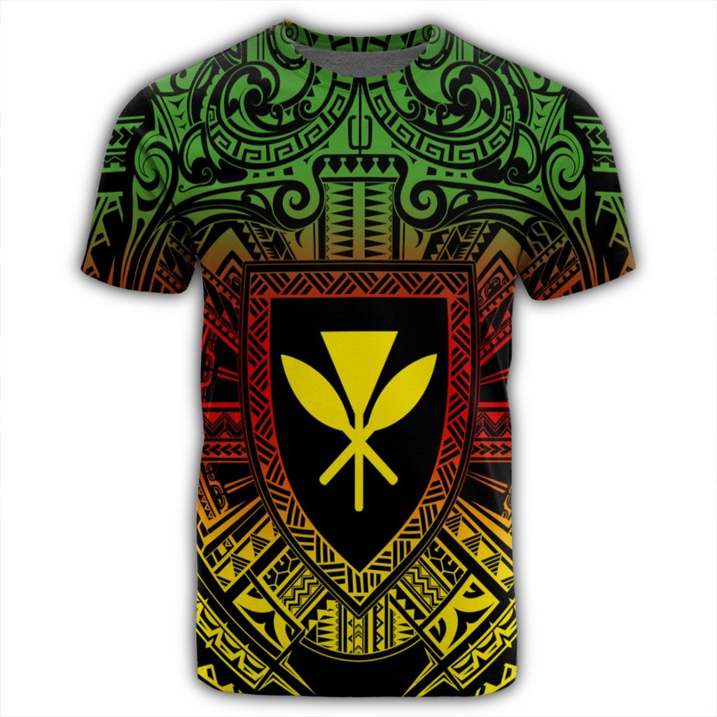 Hawaiian Kanaka Maoli Center Polynesian T Shirt - Polynesian Pride