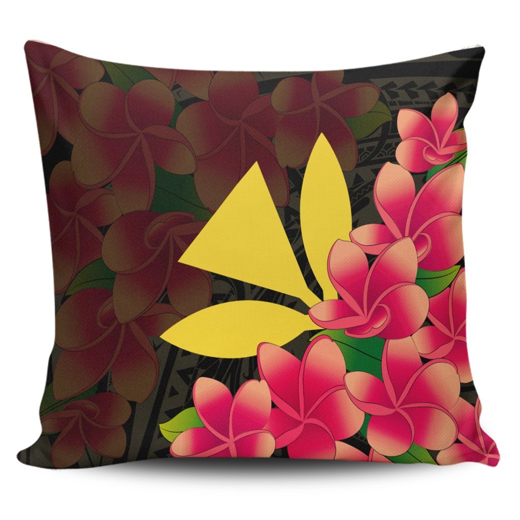 Hawaiian Kanaka Plumeria Polynesian Pillow Covers - AH Pillow Covers Black - Polynesian Pride