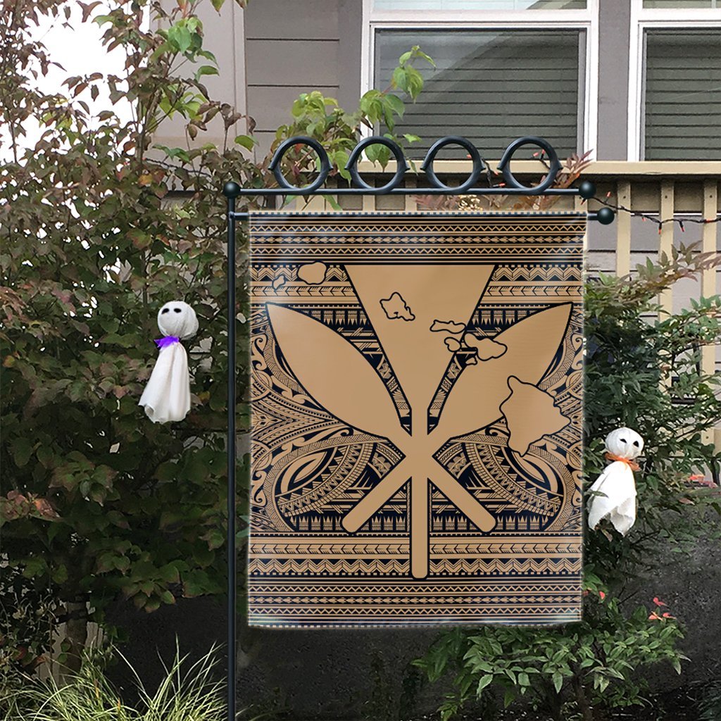 Hawaiian Kanaka Polynesian Tribal Flag Reggae Color Gold AH - Polynesian Pride