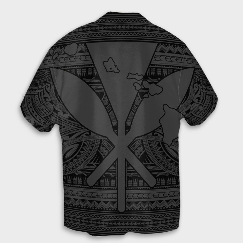 Hawaiian Kanaka Polynesian Tribal Hawaiian Shirt Reggae Color Gray AH - Polynesian Pride