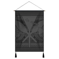 Hawaiian Kanaka Polynesian Tribal Hanging Poster Reggae Color Gray AH Hanging Poster Cotton And Linen - Polynesian Pride