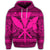 Hawaiian Kanaka Polynesian Hoodie Tribal Reggae Color Pink - Polynesian Pride