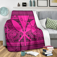 Hawaiian Kanaka Polynesian Tribal Premium Blankets Reggae Color Pink AH - Polynesian Pride