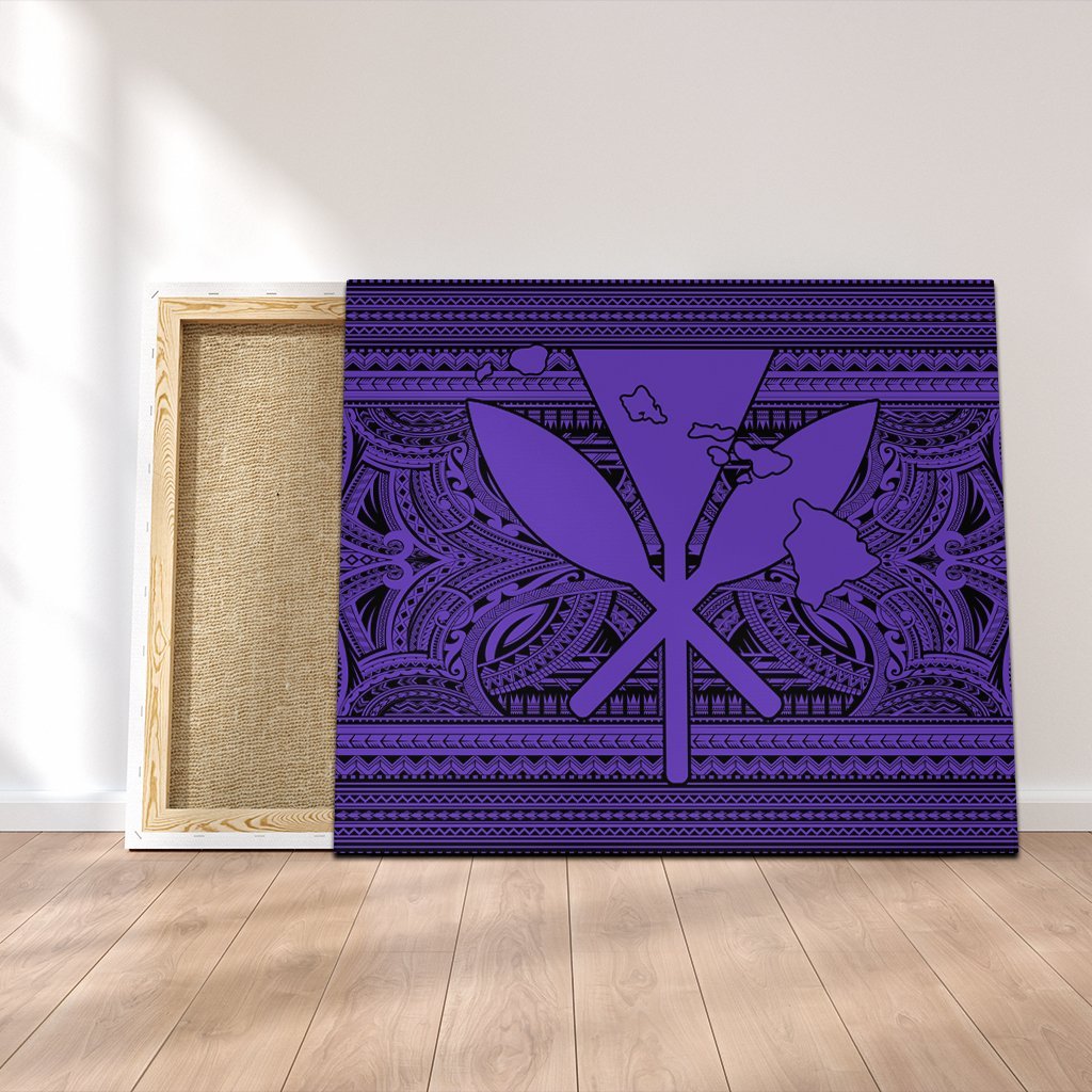 Hawaiian Kanaka Polynesian Tribal Canvas Reggae Color Purple AH Canvas Poly-cotton - Polynesian Pride