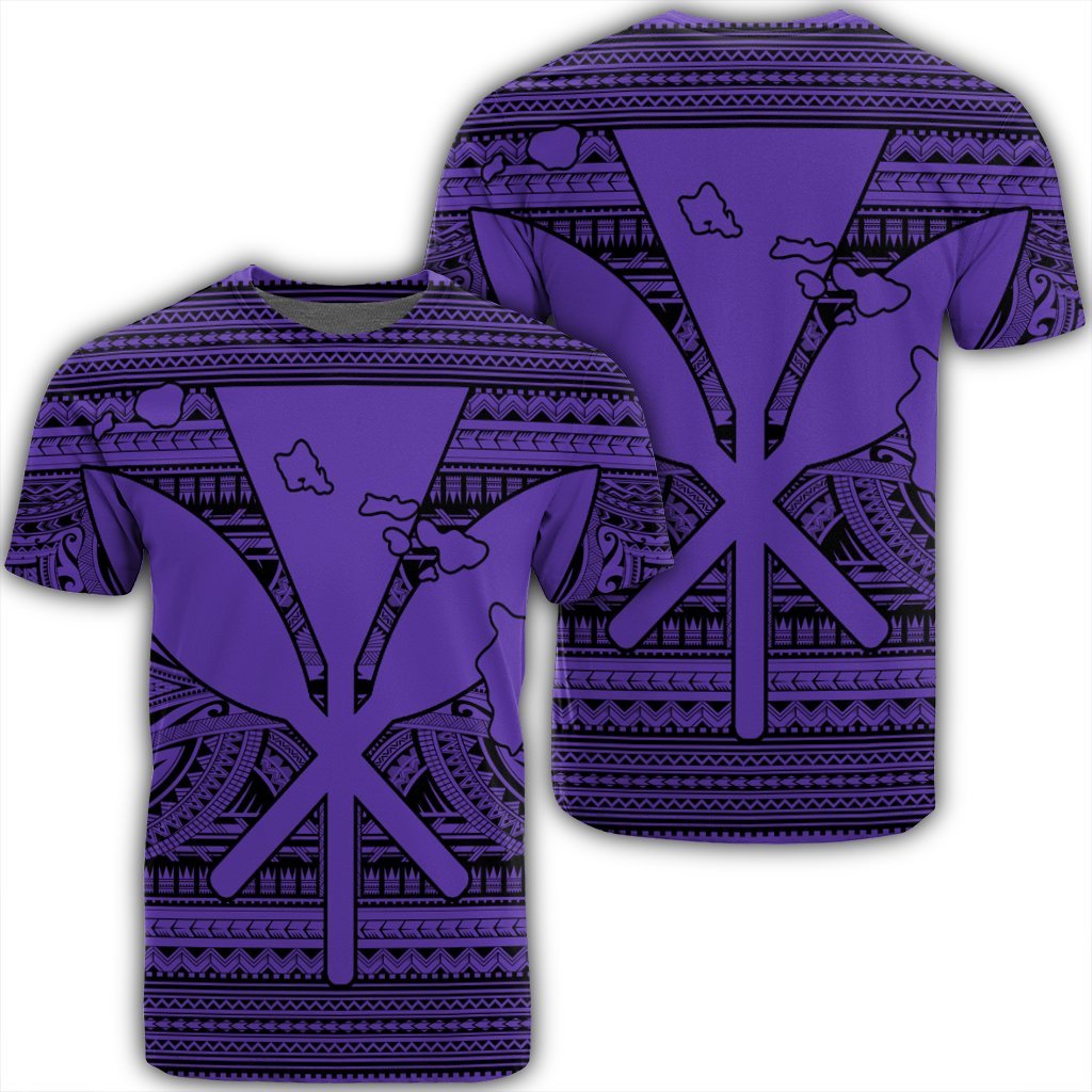 Hawaiian Kanaka Polynesian Tribal T Shirt Reggae Color Purple Unisex Black - Polynesian Pride