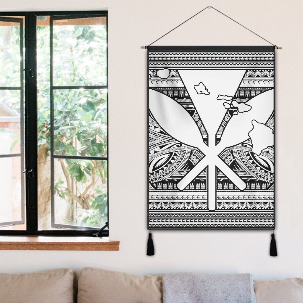 Hawaiian Kanaka Polynesian Tribal Hanging Poster Reggae Color White AH - Polynesian Pride