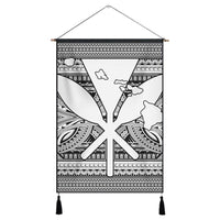 Hawaiian Kanaka Polynesian Tribal Hanging Poster Reggae Color White AH Hanging Poster Cotton And Linen - Polynesian Pride