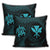 Hawaiian Kanaka Turtle Polynesian Pillow Covers Blue AH - Polynesian Pride