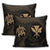 Hawaiian Kanaka Turtle Polynesian Pillow Covers Gold AH - Polynesian Pride