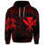 Custom Hawaiian Kanaka Turtle Polynesian Hoodie Red - Polynesian Pride