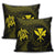 Hawaiian Kanaka Turtle Polynesian Pillow Covers Yellow AH - Polynesian Pride