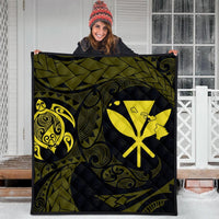 Hawaiian Kanaka Turtle Polynesian Premium Quilts Yellow AH - Polynesian Pride