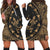 Hawaiian Map Gecko Tattoo Kakau Polynesian Hoodie Dress Gold AH Black - Polynesian Pride