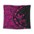 Hawaiian Map Gecko Tattoo Kakau Polynesian Tapestry Pink AH Wall Tapestry Black - Polynesian Pride