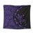 Hawaiian Map Gecko Tattoo Kakau Polynesian Tapestry Purple AH Wall Tapestry Black - Polynesian Pride