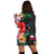 Hawaiian Map Hawaii Flag Hibiscus Polynesian Hoodie Dress AH - Polynesian Pride