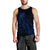 Hawaiian Map Heart Ribbon Cancer Hibiscus Blue Polynesian Tank Top - AH Black - Polynesian Pride