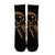 Hawaiian Map Heart Ribbon Cancer Hibiscus Gold Polynesian Crew Socks - AH - Polynesian Pride