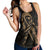 Hawaiian Map Heart Ribbon Cancer Hibiscus Gold Polynesian Racerback Tank - AH - Polynesian Pride