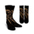 Hawaiian Map Heart Ribbon Cancer Hibiscus Gold Polynesian Crew Socks - AH Crew Socks White - Polynesian Pride