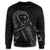 Hawaiian Map Heart Ribbon Cancer Hibiscus Gray Polynesian Sweatshirt - AH - Polynesian Pride