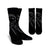 Hawaiian Map Heart Ribbon Cancer Hibiscus Gray Polynesian Crew Socks - AH Crew Socks White - Polynesian Pride