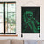 Hawaiian Map Heart Ribbon Cancer Hibiscus Green Polynesian Hanging Poster - AH - Polynesian Pride