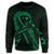Hawaiian Map Heart Ribbon Cancer Hibiscus Green Polynesian Sweatshirt - AH - Polynesian Pride