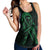 Hawaiian Map Heart Ribbon Cancer Hibiscus Green Polynesian Racerback Tank - AH - Polynesian Pride