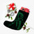 Hawaiian Map Heart Ribbon Cancer Hibiscus Green Polynesian Christmas Stocking - AH - Polynesian Pride