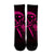 Hawaiian Map Heart Ribbon Cancer Hibiscus Pink Polynesian Crew Socks - AH - Polynesian Pride